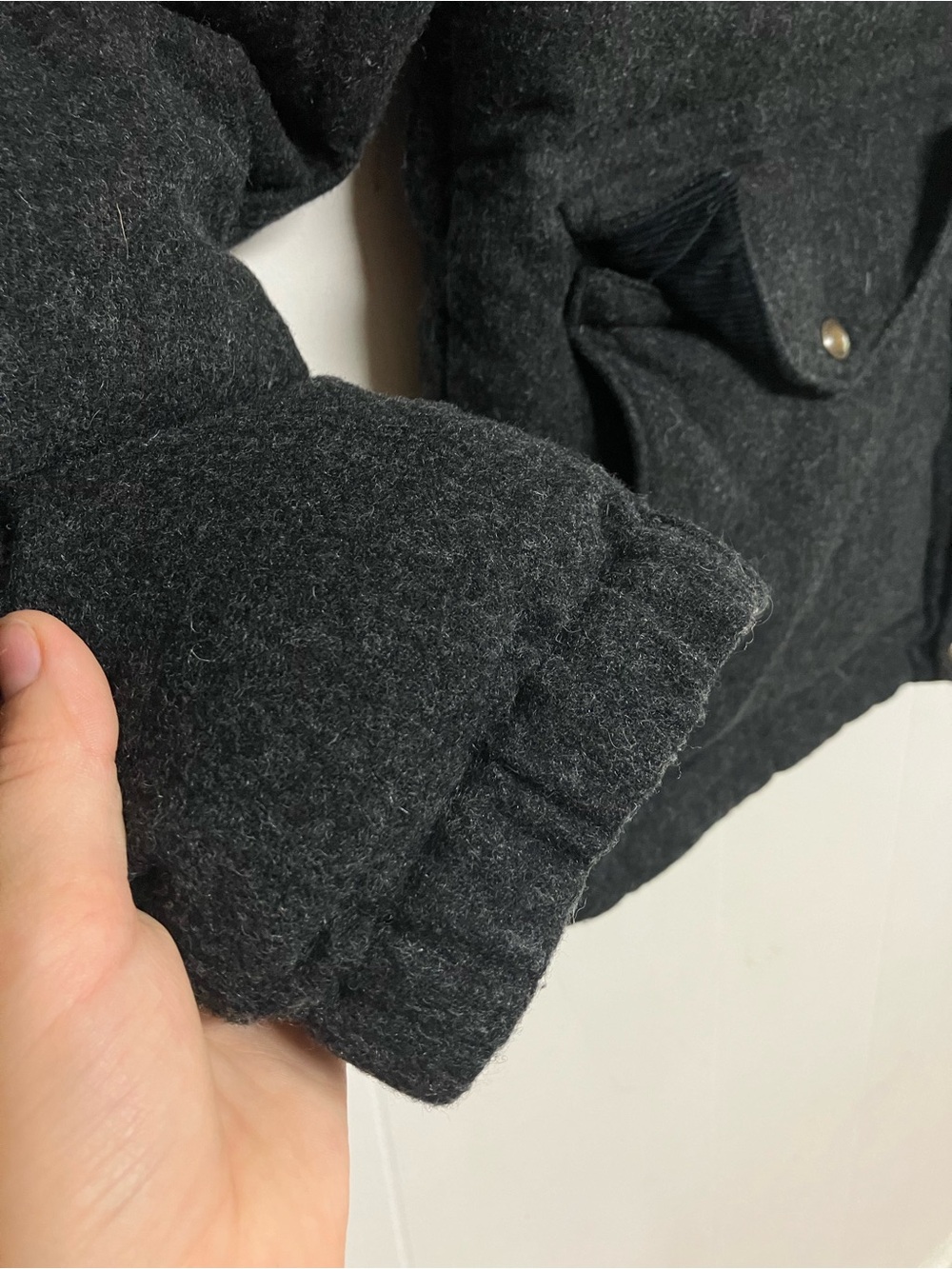 Land’s End down-filled wool-blend puffer coat - Picture 3 of 7